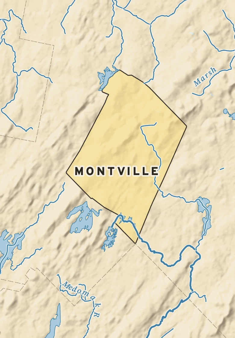 Atlas plate of Montville, Maine.