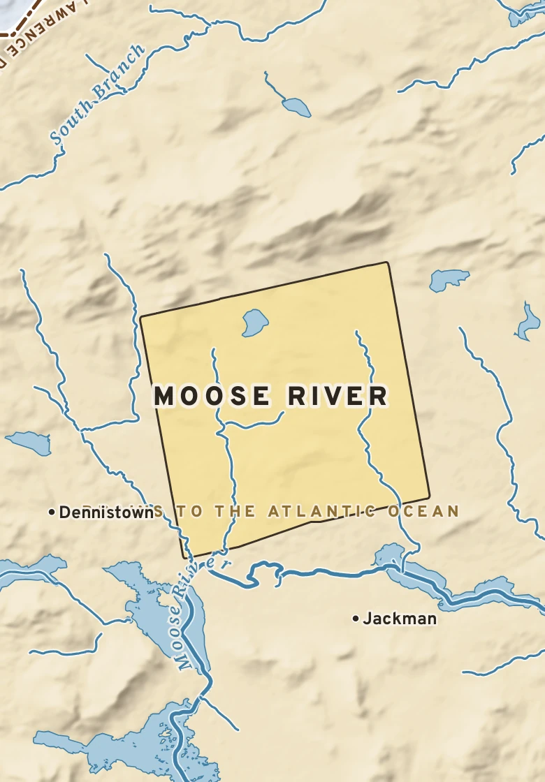 Atlas plate of Moose River, Maine.