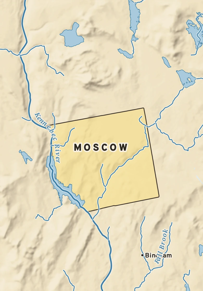 Atlas plate of Moscow, Maine.