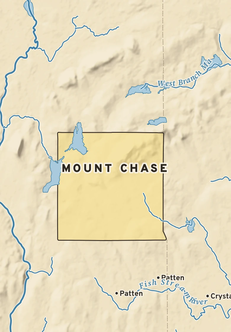 Atlas plate of Mount Chase, Maine.