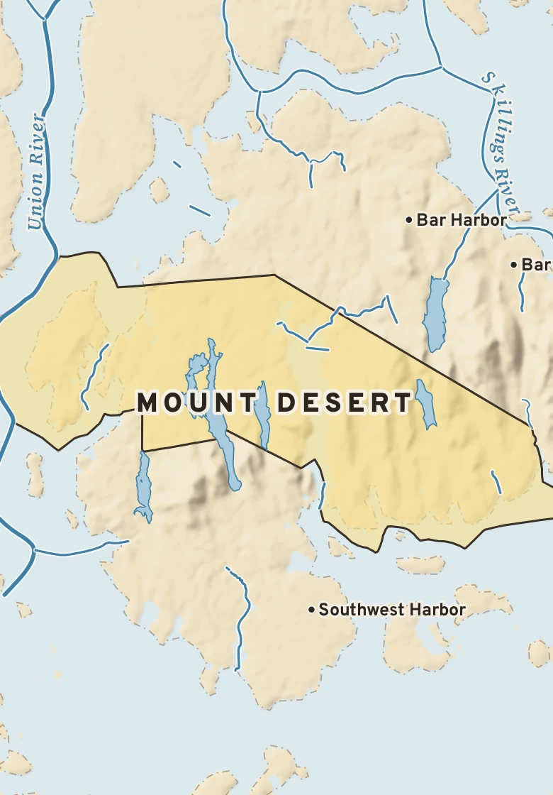 Atlas plate of Mount Desert, Maine.