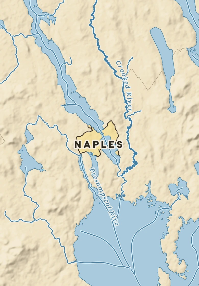 Atlas plate of Naples, Maine.