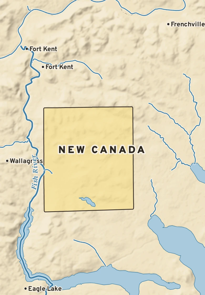 Atlas plate of New Canada, Maine.