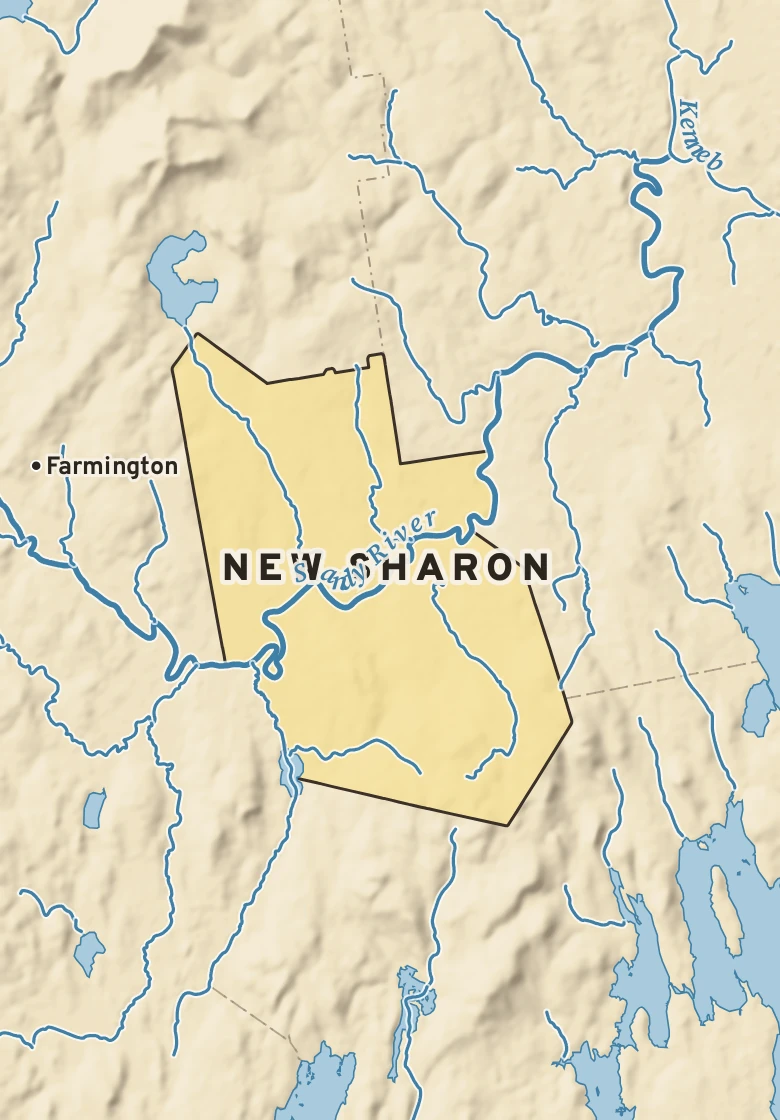 Atlas plate of New Sharon, Maine.