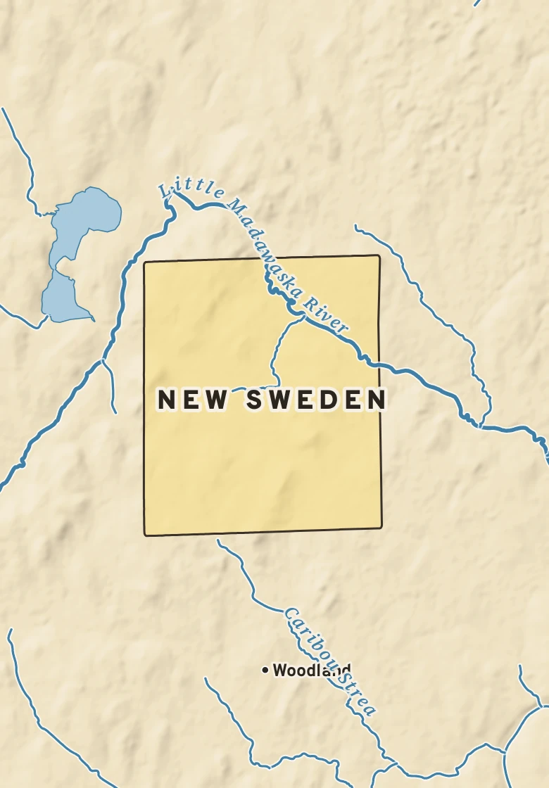 Atlas plate of New Sweden, Maine.