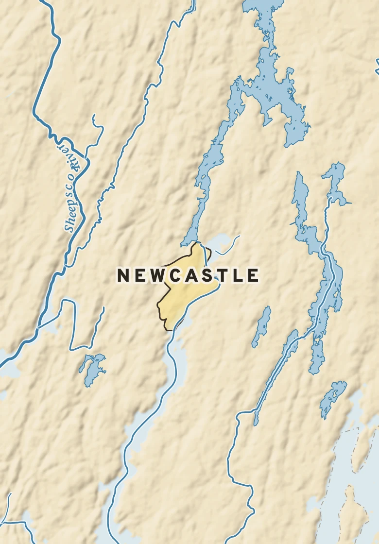 Atlas plate of Newcastle, Maine.