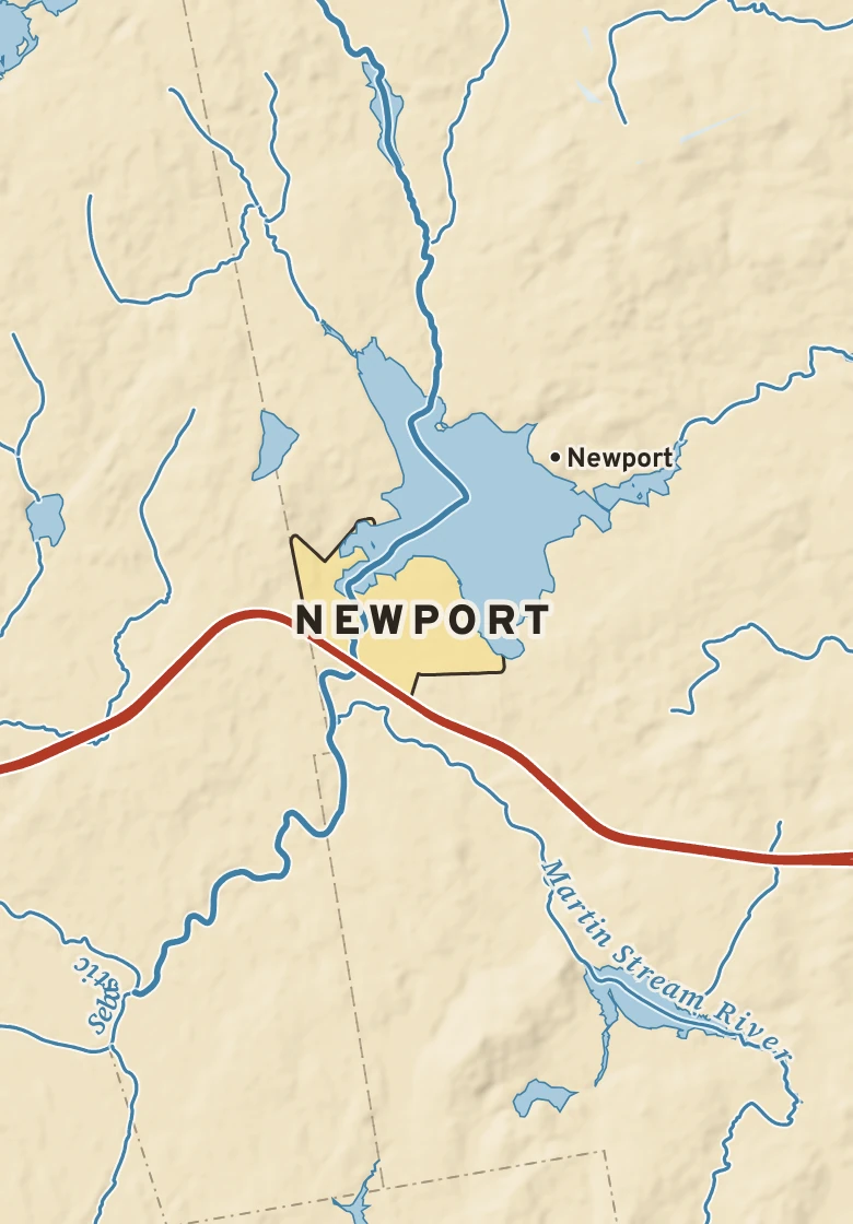 Atlas plate of Newport, Maine.