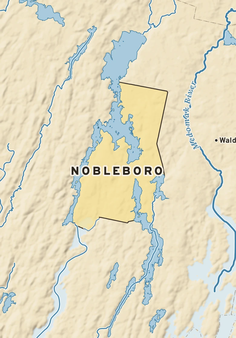 Atlas plate of Nobleboro, Maine.