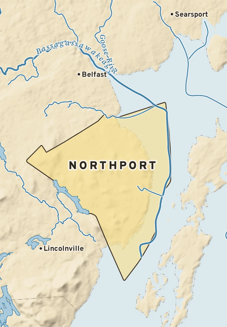 Atlas plate of Northport, Maine.