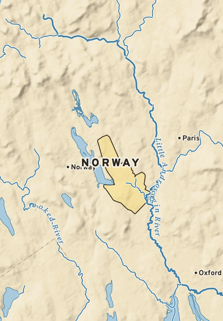 Atlas plate of Norway, Maine.