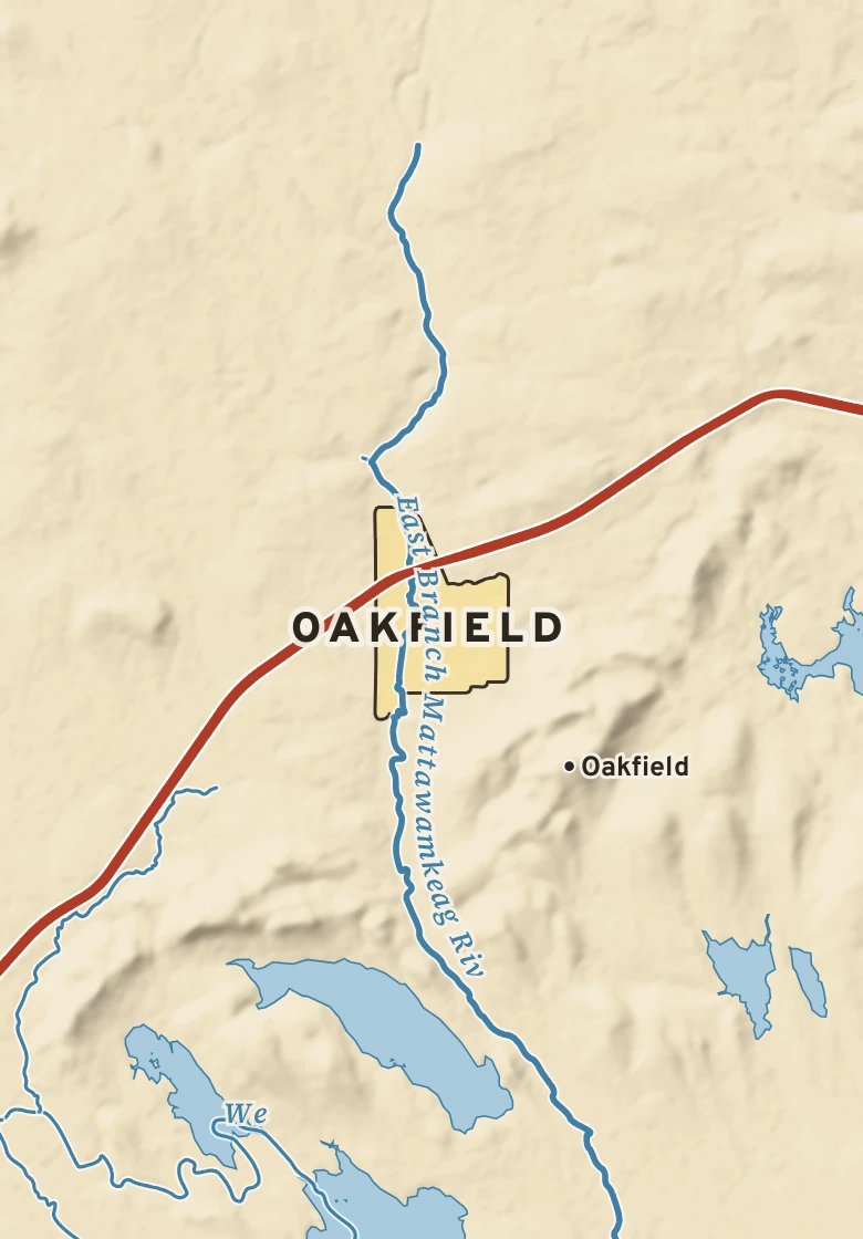 Atlas plate of Oakfield, Maine.