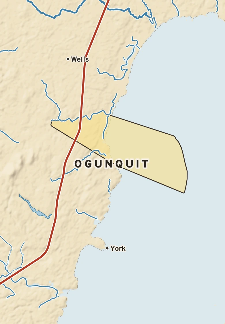 Atlas plate of Ogunquit, Maine.