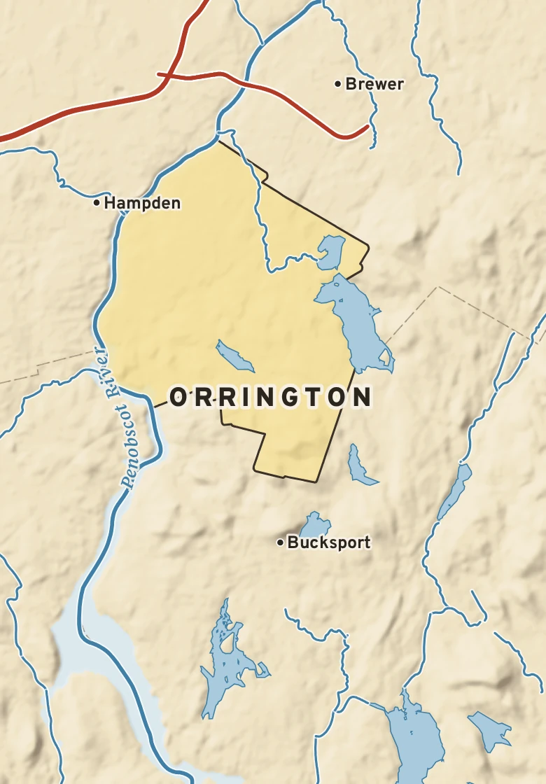 Atlas plate of Orrington, Maine.