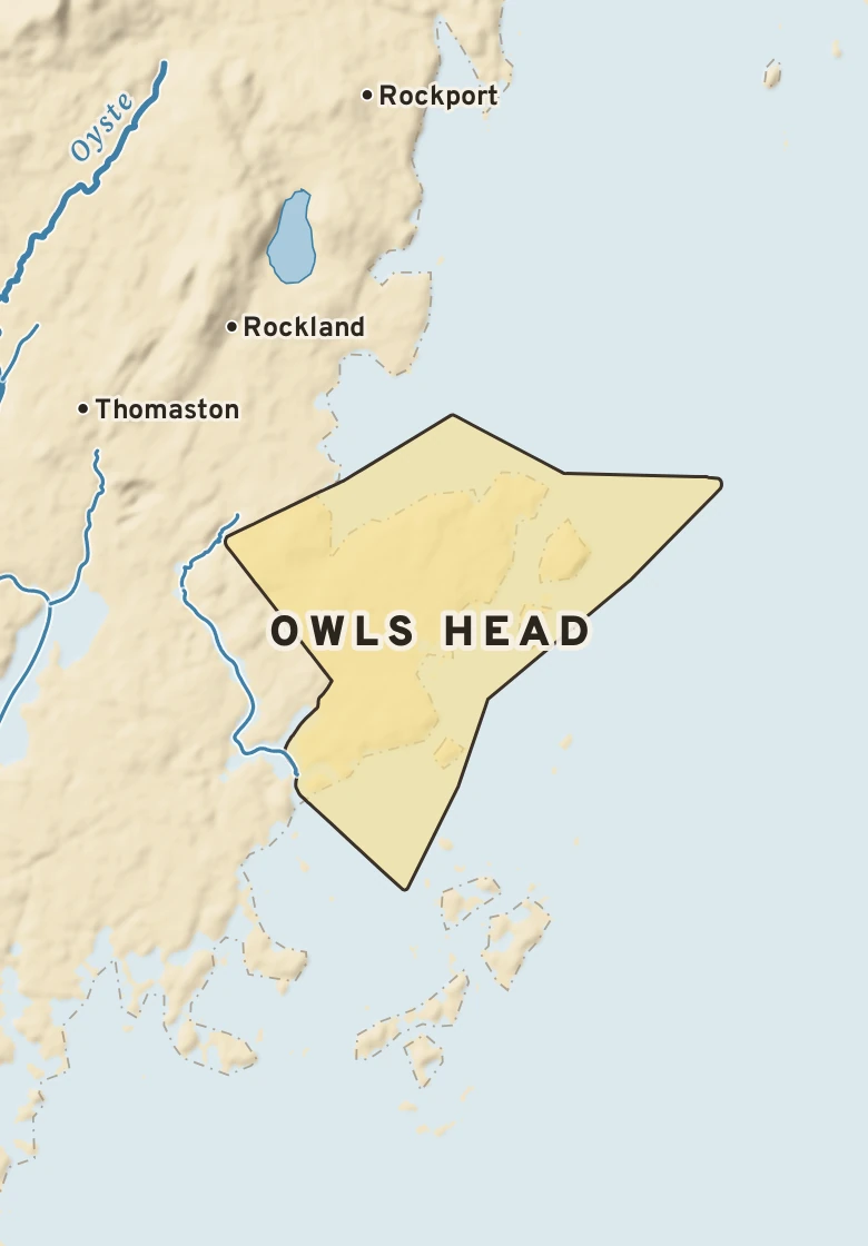 Atlas plate of Owls Head, Maine.