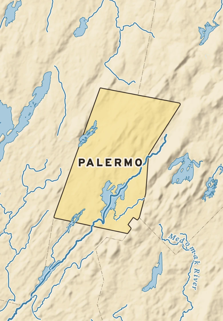 Atlas plate of Palermo, Maine.