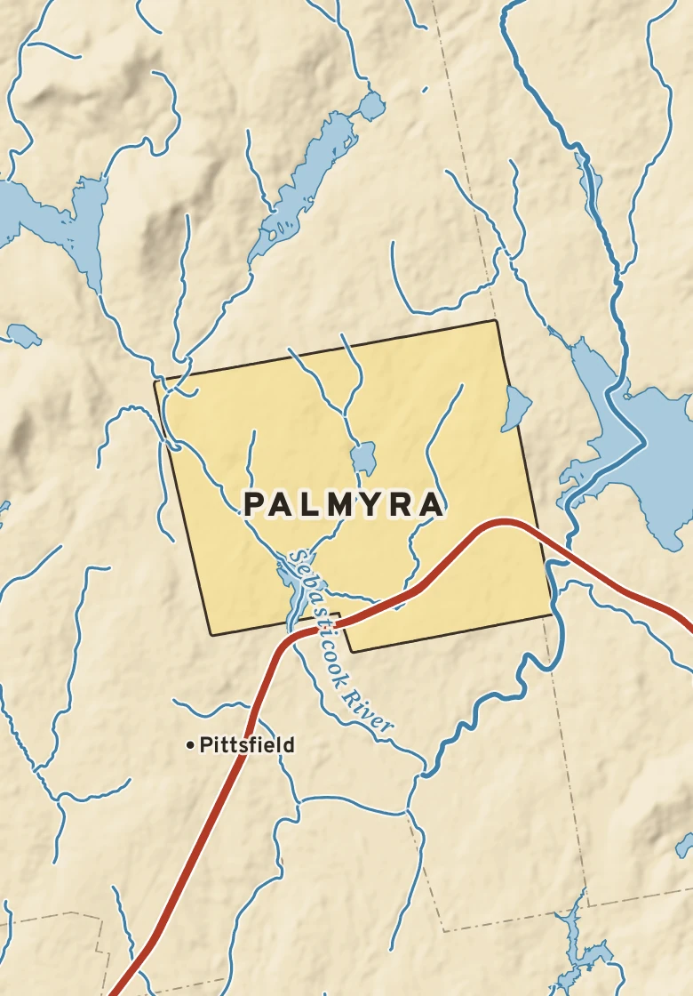 Atlas plate of Palmyra, Maine.