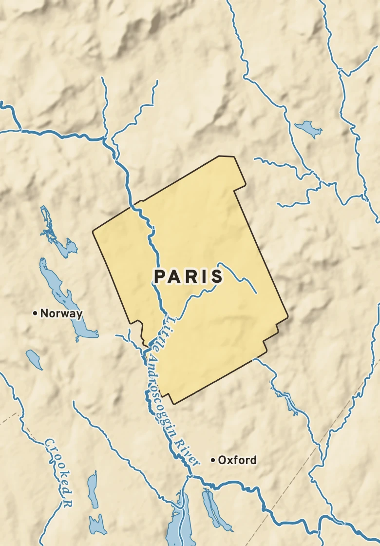 Atlas plate of Paris, Maine.