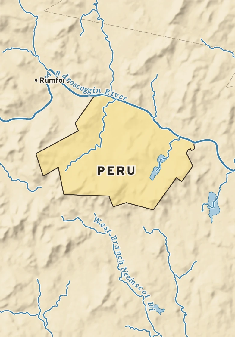 Atlas plate of Peru, Maine.