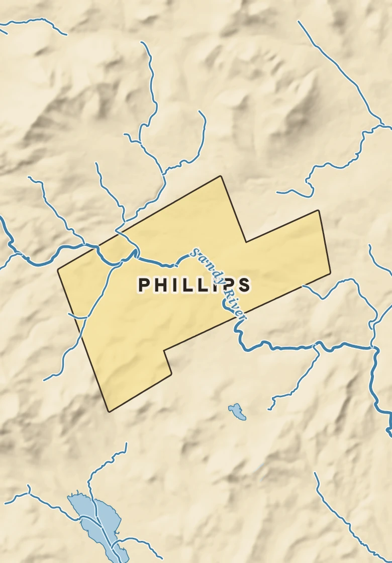 Atlas plate of Phillips, Maine.