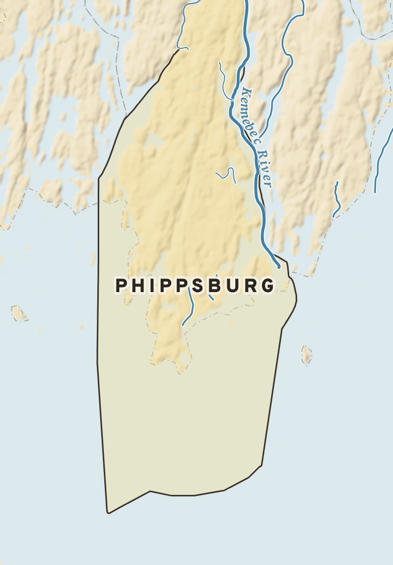 Atlas plate of Phippsburg, Maine.