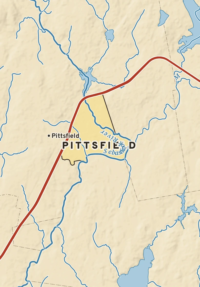 Atlas plate of Pittsfield, Maine.