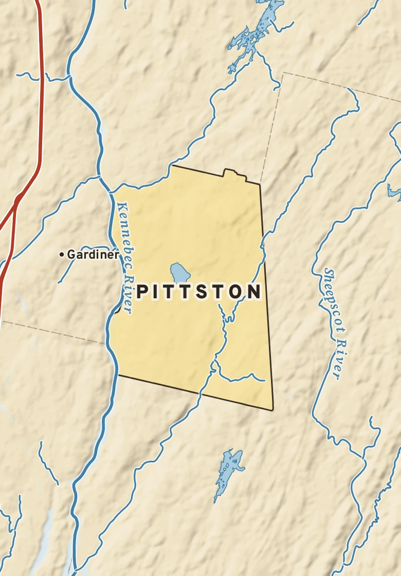 Atlas plate of Pittston, Maine.