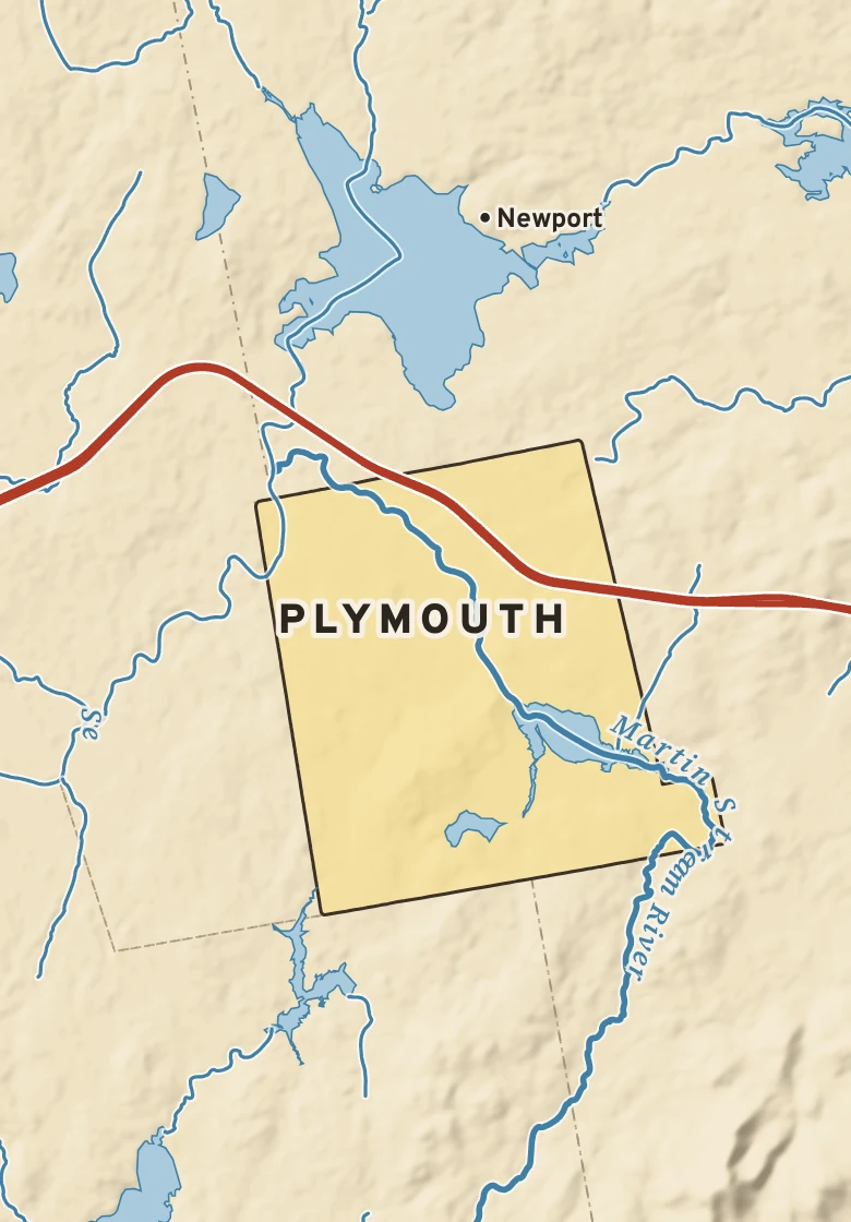 Atlas plate of Plymouth, Maine.