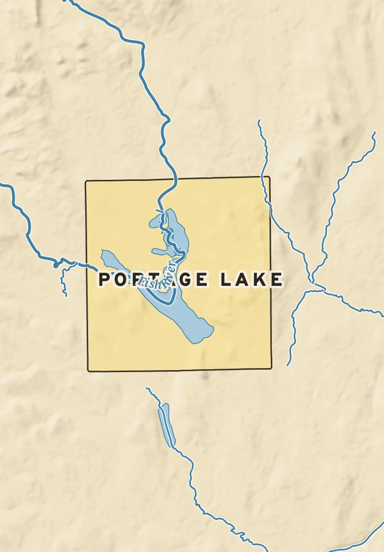 Atlas plate of Portage Lake, Maine.