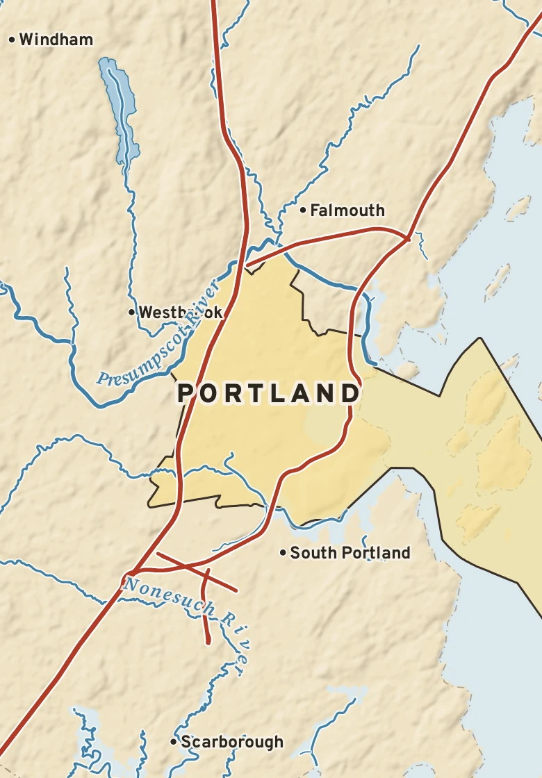 Atlas plate of Portland, Maine.