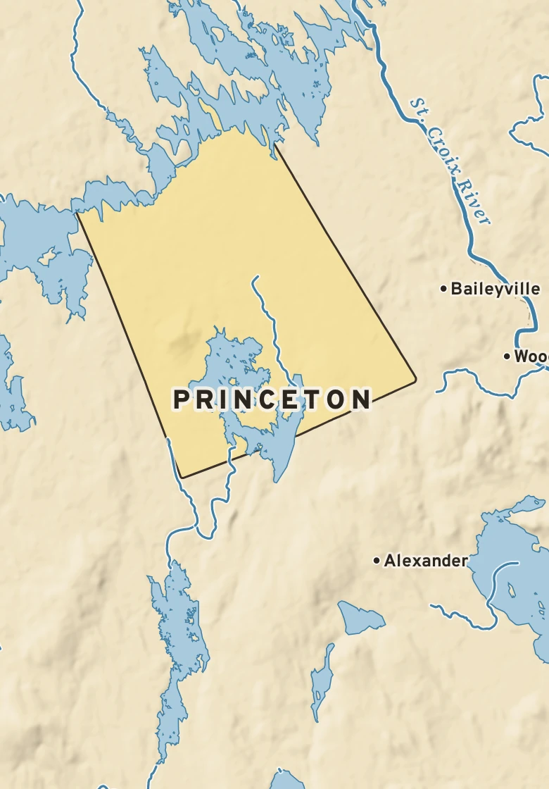 Atlas plate of Princeton, Maine.