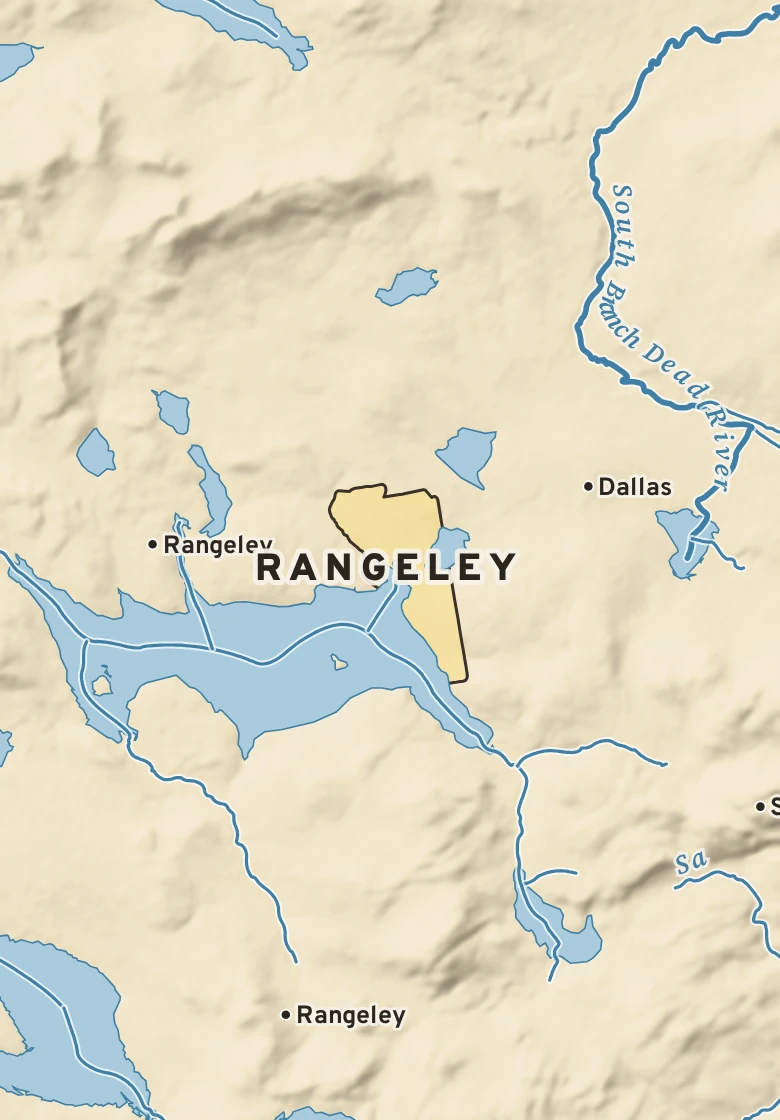 Atlas plate of Rangeley, Maine.