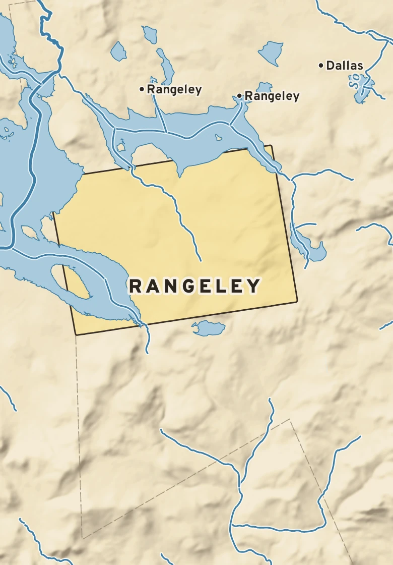 Atlas plate of Rangeley, Maine.