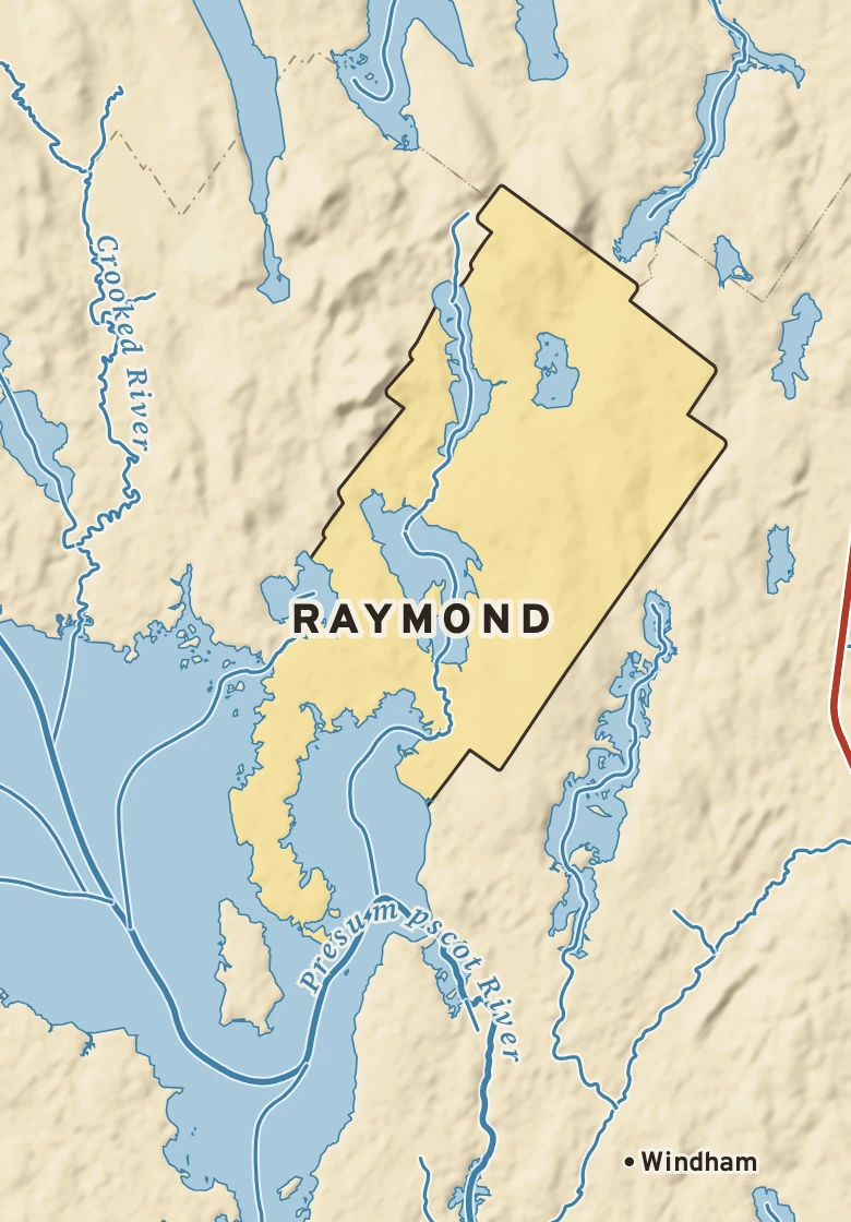 Atlas plate of Raymond, Maine.