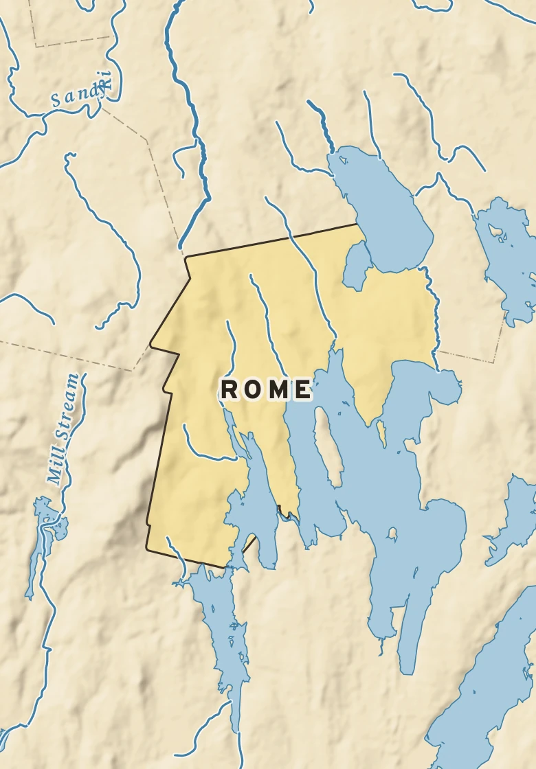 Atlas plate of Rome, Maine.