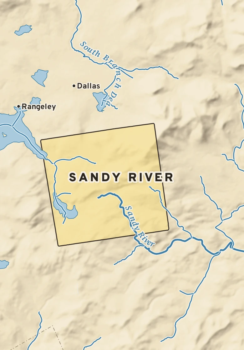 Atlas plate of Sandy River, Maine.