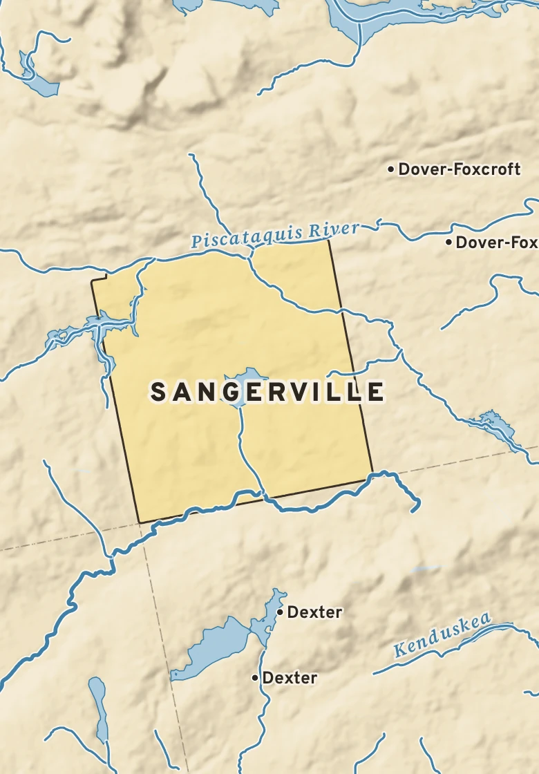 Atlas plate of Sangerville, Maine.
