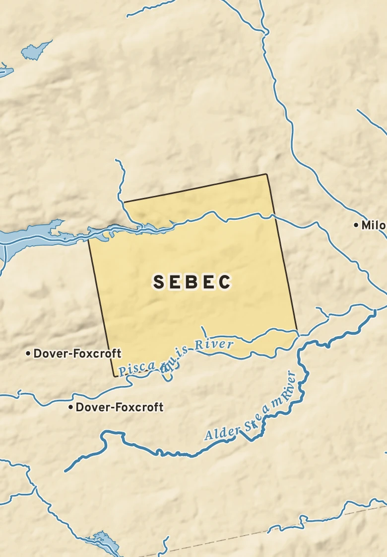 Atlas plate of Sebec, Maine.