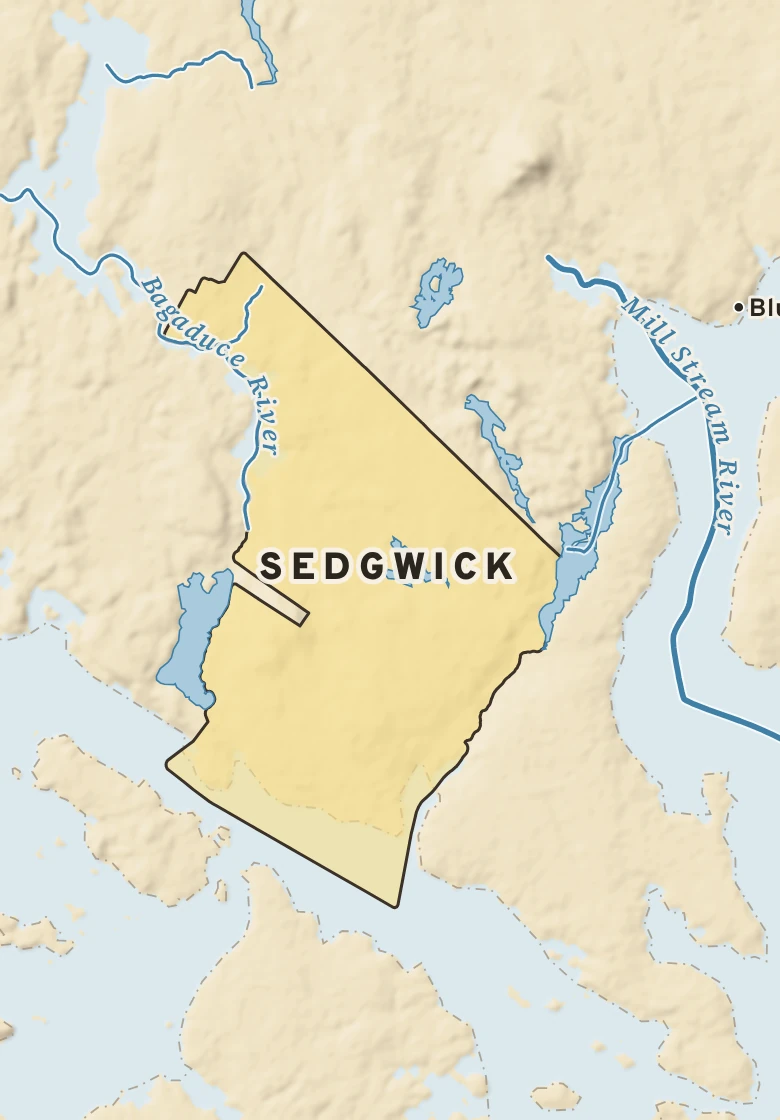 Atlas plate of Sedgwick, Maine.