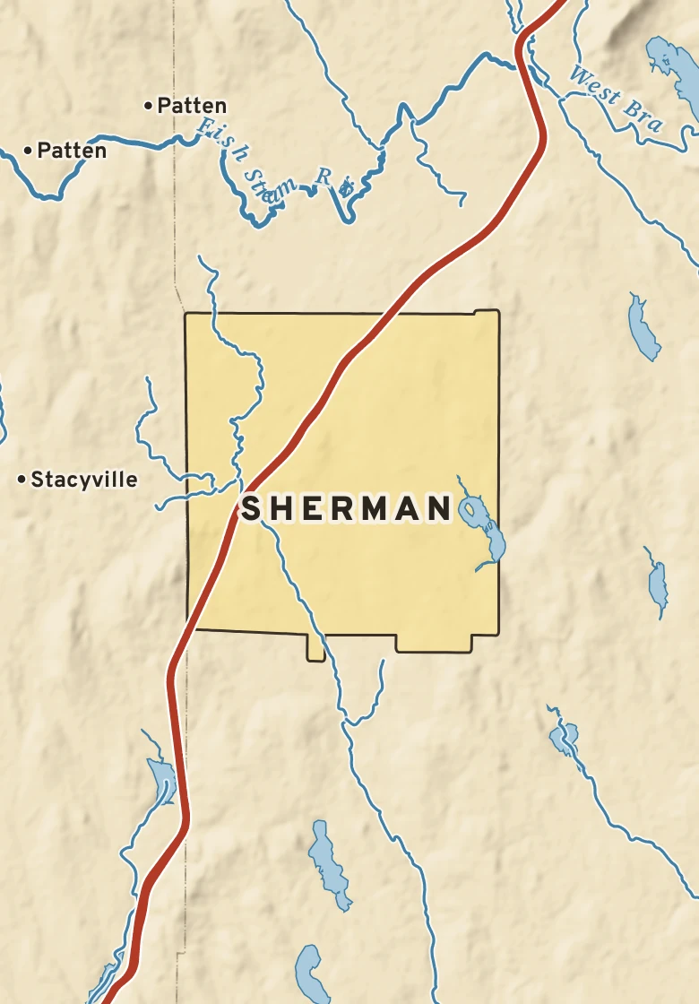 Atlas plate of Sherman, Maine.