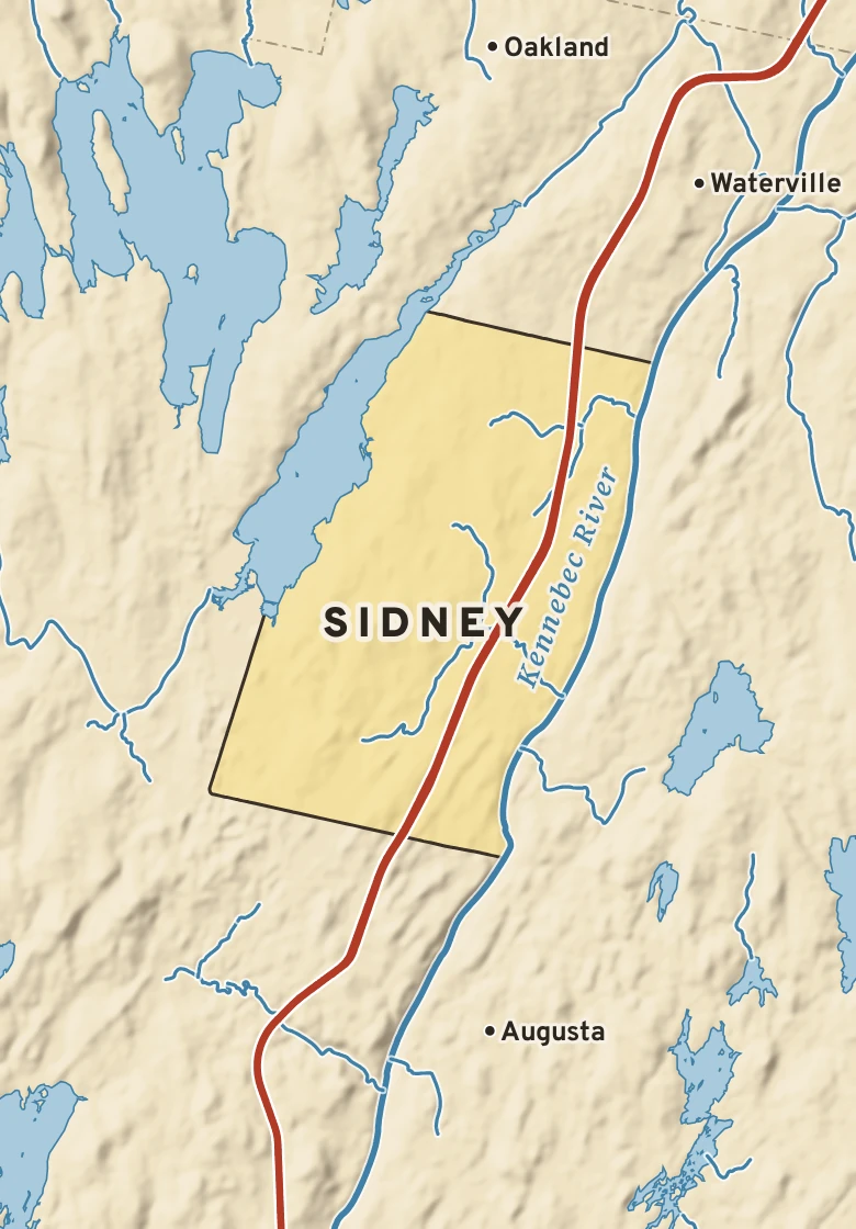 Atlas plate of Sidney, Maine.