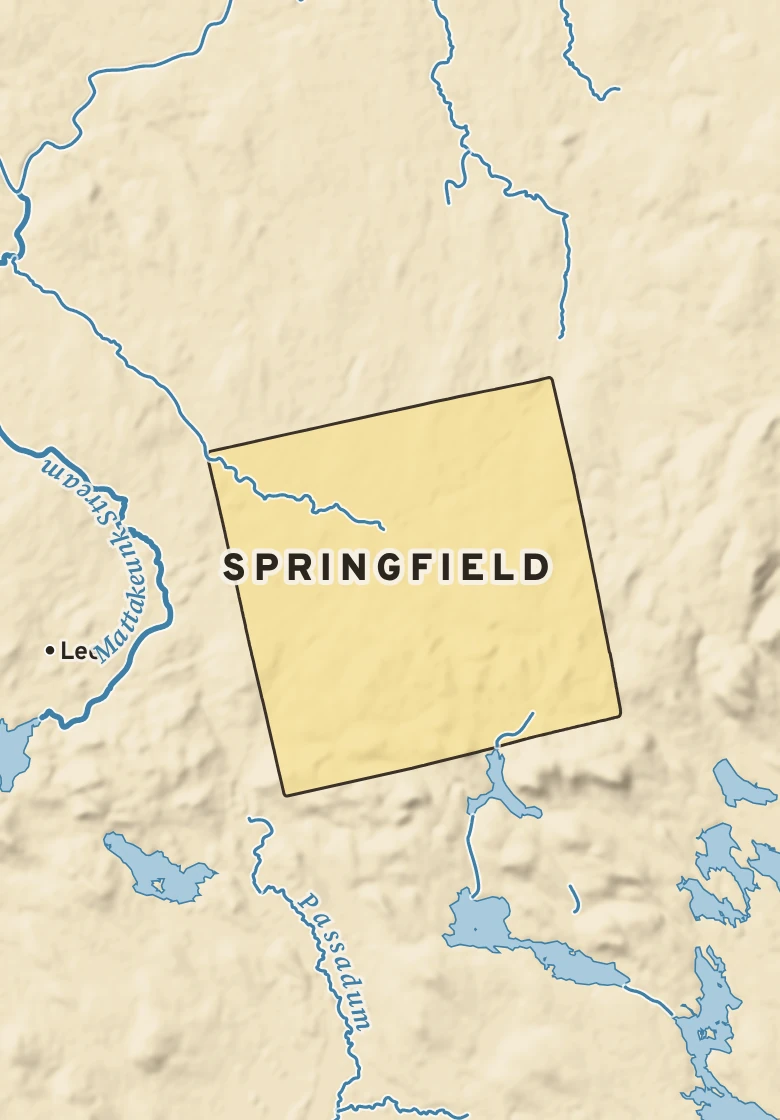 Atlas plate of Springfield, Maine.