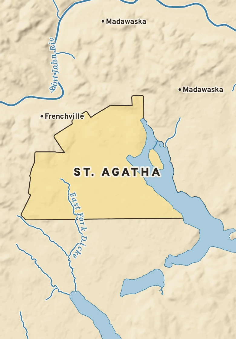 Atlas plate of St. Agatha, Maine.
