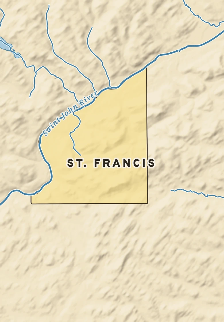 Atlas plate of St. Francis, Maine.
