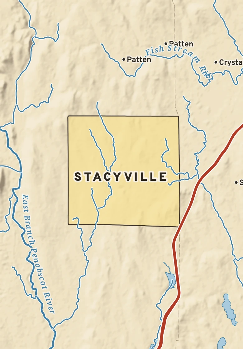 Atlas plate of Stacyville, Maine.