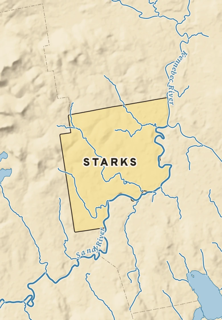 Atlas plate of Starks, Maine.