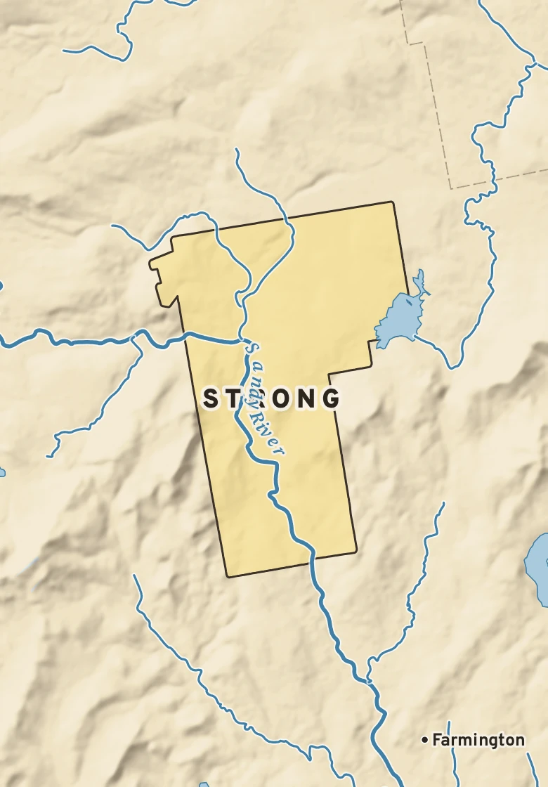 Atlas plate of Strong, Maine.