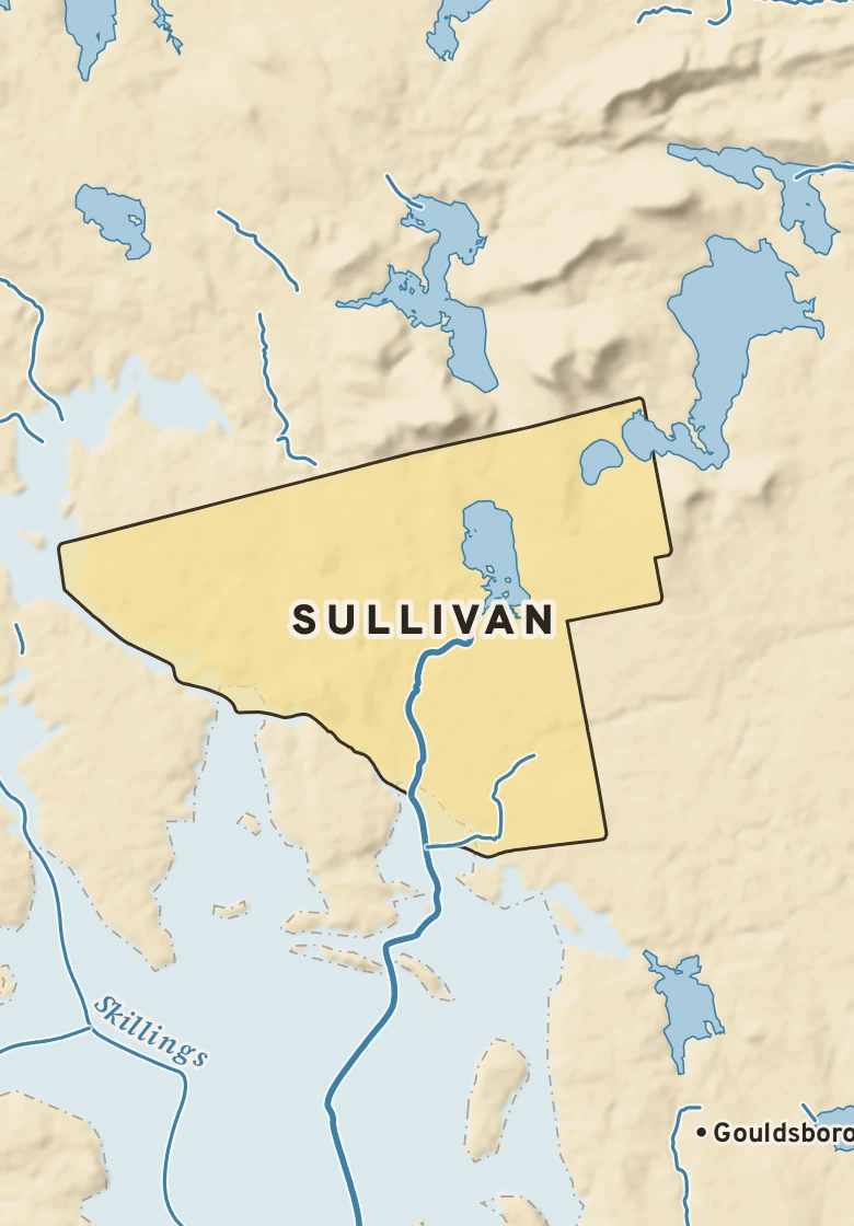 Atlas plate of Sullivan, Maine.