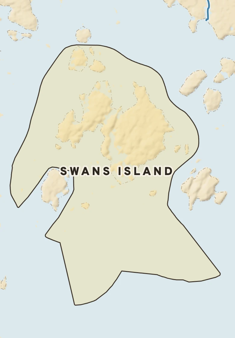 Atlas plate of Swans Island, Maine.