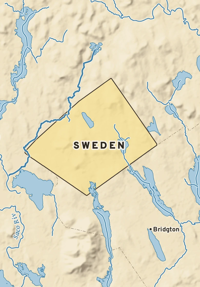Atlas plate of Sweden, Maine.