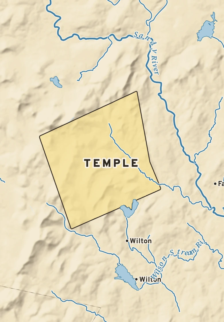 Atlas plate of Temple, Maine.